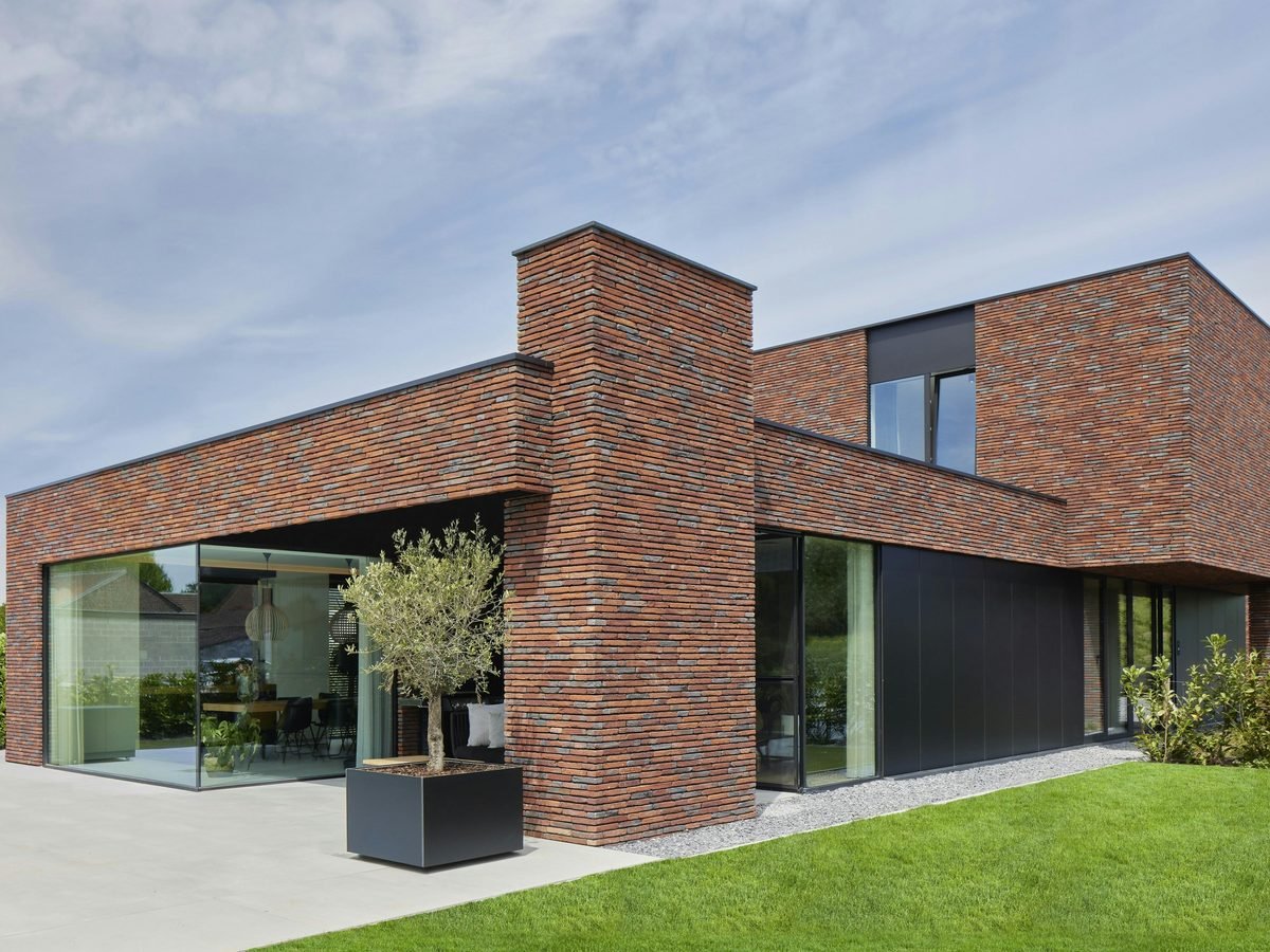 Maison contemporaine en parement de brique